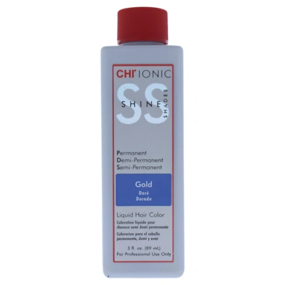 Chi I0084061 Ionic Shine Shades Liquid Hair Color For Unisex - Gold - 3 oz In Blue