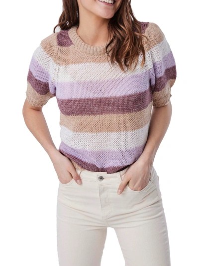 Aware By Vero Moda Oui Womens Alpaca Blend Crewneck Pullover Sweater In Purple