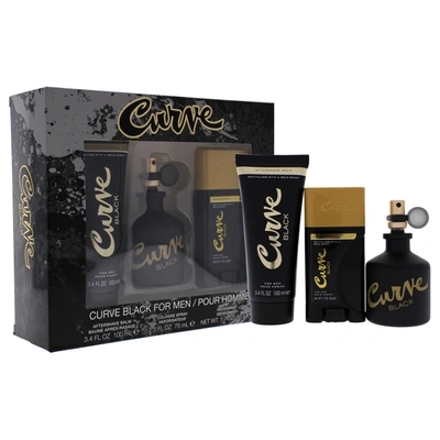 Liz Claiborne Curve Black For Men 3 Pc Gift Set