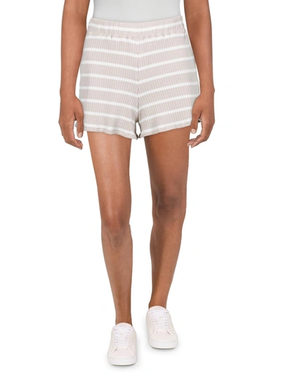 French Connection Womens Ribbed Striped Casual Shorts In Pink