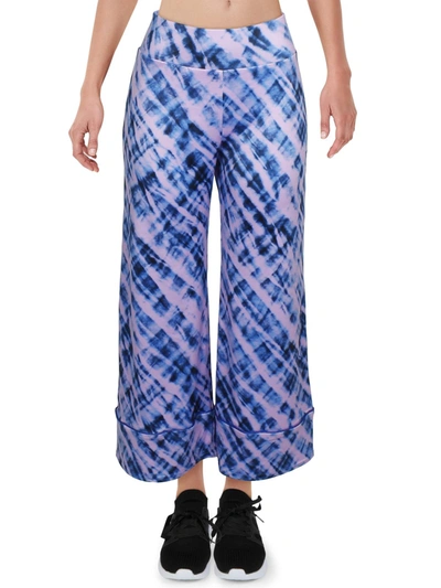 Terez Womens Cropped Wide Leg Pants In Purple