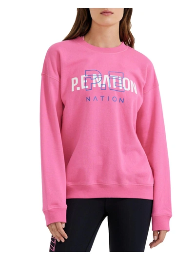 P.e Nation Unity Womens Cozy Comfy Sweatshirt In Pink