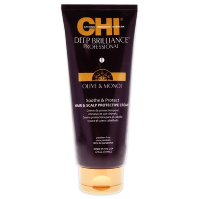Chi Deep Brilliance Hair And Scalp Protective Cream For Unisex 6 oz Cream In Black