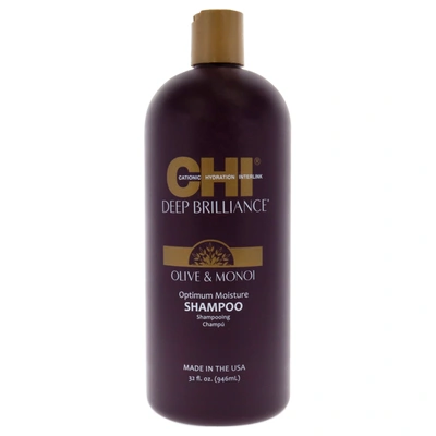 Chi Deep Brilliance Optimum Moisture Shampoo For Unisex 32 oz Shampoo In Black