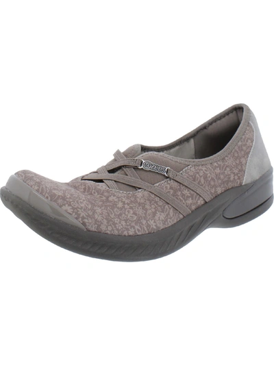Bzees Niche Ii Womens Memory Foam Arch Support Round-toe Shoes In Grey