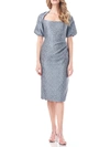 KAY UNGER FERNANDA WOMENS FLORAL MIDI COCKTAIL AND PARTY DRESS