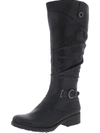 BARETRAPS ONIKA WOMENS FAUX LEATHER RIDING KNEE-HIGH BOOTS