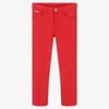 MAYORAL BOYS RED SLIM FIT TROUSERS