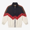GUCCI BOYS BLUE & RED GG ZIP-UP TOP