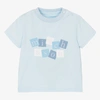 MITCH & SON BOYS PALE BLUE LOGO T-SHIRT