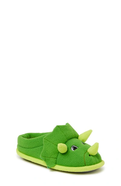 Dearfoams Kids' Peyton Animal Clog Slipper In Green