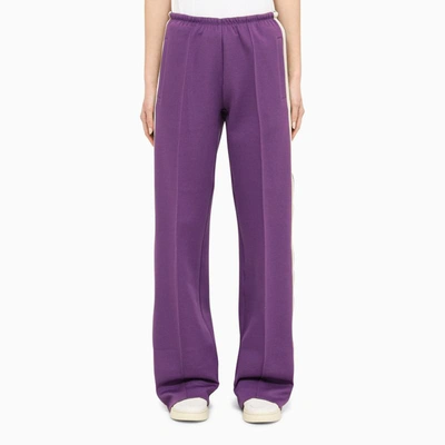 Palm Angels Cotton-blend Track Pants In Purple