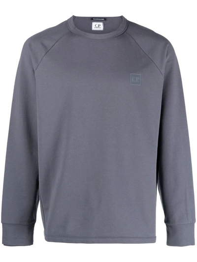 C.p. Company Metropolis Crew-neck Fleece Sweatshirt In Blue