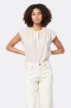 JOIE CALAIS SHORT SLEEVE TOP IN WHITE