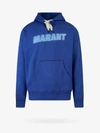 Isabel Marant Flash Logo-print Cotton-blend Jersey Hoodie In Blue