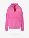 Isabel Marant Flash Logo-print Cotton-blend Jersey Hoodie In Pink