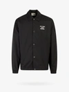 Drôle De Monsieur Black Jacket With Logo In Techno Fabric Man In Black