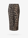 Balmain Leopard Jacquard Midi Pencil Skirt In Natural Print
