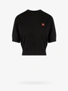 Kenzo Black Wool Top In Black