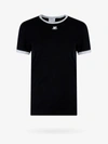 Courrèges Bumpy Embroidered Logo Ringer T-shirt In Black