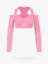 Alexander Mcqueen Alexander Mc Queen Pink Knitted Short Top In Pink