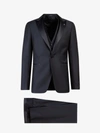 Tagliatore Peak-lapel Three-piece Tuxedo In Blue