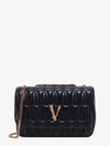 Versace Virtus Quilted Shoulder Bag In Black
