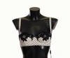 Dolce & Gabbana White Black Polka Dot Satin Lace Balconette Bra In White