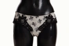 DOLCE & GABBANA DOLCE & GABBANA WHITE FLORAL LACE SATIN BRIEFS WOMEN'S UNDERWEAR