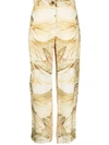 FAY FAY NATURE-PRINT STRAIGHT TROUSERS