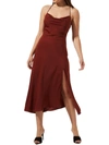 ASTR Gaia Womens Satin Calf Midi Dress