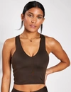 Alo Yoga Airbrush Real Bra Tank In Brown