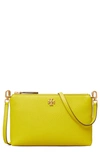 Tory Burch Kira Pebbled Leather Wallet Crossbody Bag In Island Chartreuse
