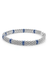 Lagos Blue Caviar Diamond & Ceramic Station Rope Bracelet In Marine