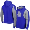 Mitchell & Ness Men's  Royal, Heather Gray Los Angeles Dodgers Colorblocked Fleece Pullover Hoodie In Royal