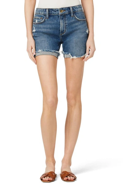 Joe's The 5 Mid Rise Cutoff Denim Shorts In Sitting Pretty