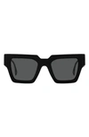 Versace Logo-embossed Square-frame Sunglasses In Black