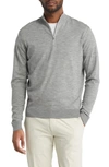 Peter Millar Excursionist Flex Wool-blend Half-zip Sweater In Gale Grey