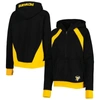 STARTER STARTER BLACK PITTSBURGH PENGUINS WISHBONE HALF-ZIP HOODIE