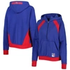 Starter Blue New York Rangers Wishbone Half-zip Hoodie In Blue