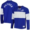 Tommy Hilfiger Blue Tampa Bay Lightning Walter Lace-up Long Sleeve Top In Blue