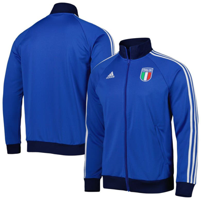 Adidas Originals Adidas Blue Italy National Team Dna Raglan Full-zip Track Jacket
