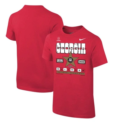 Nike Kids' Youth  Red Georgia Bulldogs College Football Playoff 2022 National Champions Star Celebration T-