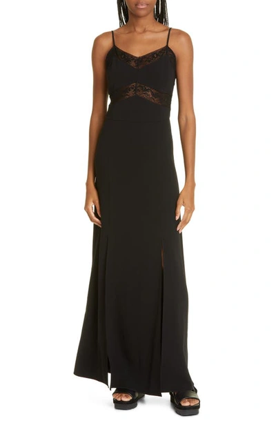 Jason Wu Lace Trim Gown In Black