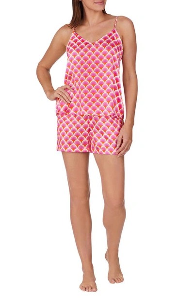 Bedhead Pajamas X Trina Turk Scallop Print Camisole Silk Short Pajamas