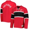 TOMMY HILFIGER TOMMY HILFIGER RED DETROIT RED WINGS WALTER LACE-UP LONG SLEEVE TOP