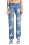 Collina Strada X Levi's® Star Capsule Rhinestone 501® Straight Leg Jeans In Blue