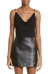 Versace V-neck Tank Top In Black