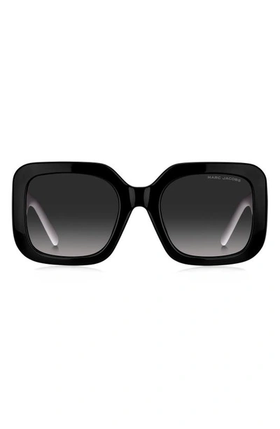 MARC JACOBS 53MM GRADIENT POLARIZED SQUARE SUNGLASSES