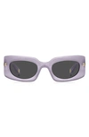 Marc Jacobs 50mm Rectangle Sunglasses In Purple/gray Solid
